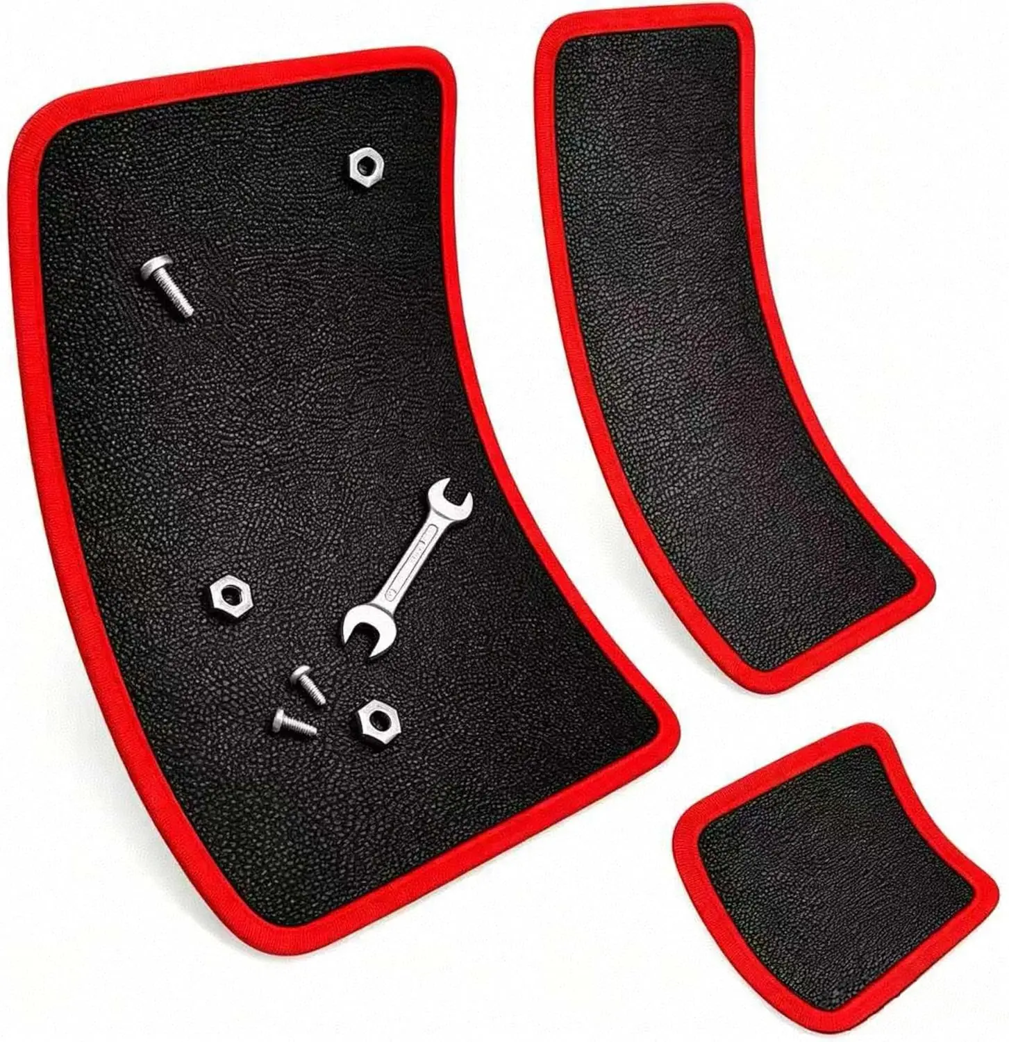 

3 Piece Magnetic Tool Mat Set Foldable Heavy Duty Magnetic Tool Tray Tool Holder Pad for Garage, Metal Tools & Parts Storage