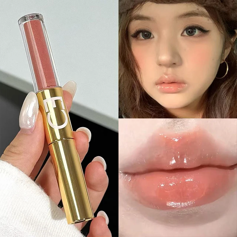 CACE Double End Lip Glaze Full Gloss Mirror And Matte Velvet Long Term Color And Moisture Lip Gloss Anti Stain Lip Glaze