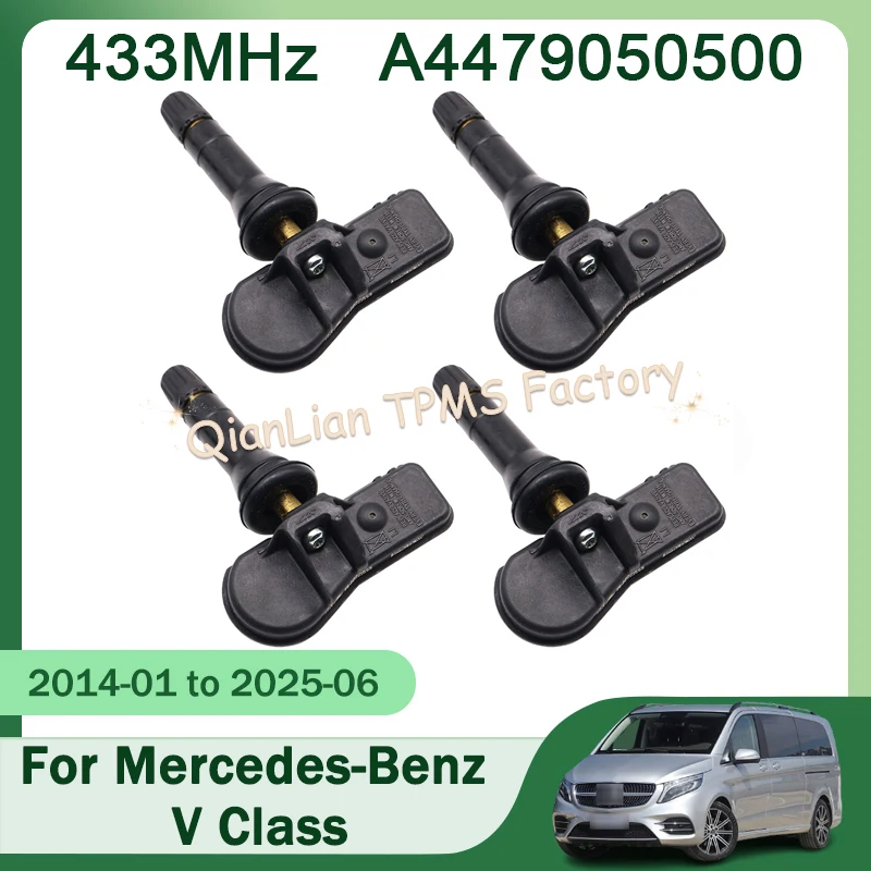 

Набор из 4-х А 4479050500 Система контроля давления в шинах TPMS для Mercedes-Benz V Class Metris Vario Viano Vito A Class AMG GT 433 МГц