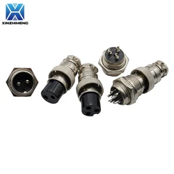 1Set GX16 Male - Female Metal Circular Aviation Plug Socket Connector 16mm 2Pin/3Pin/4Pin/5Pin/6Pin/7Pin/8Pin/9Pin/10Pin