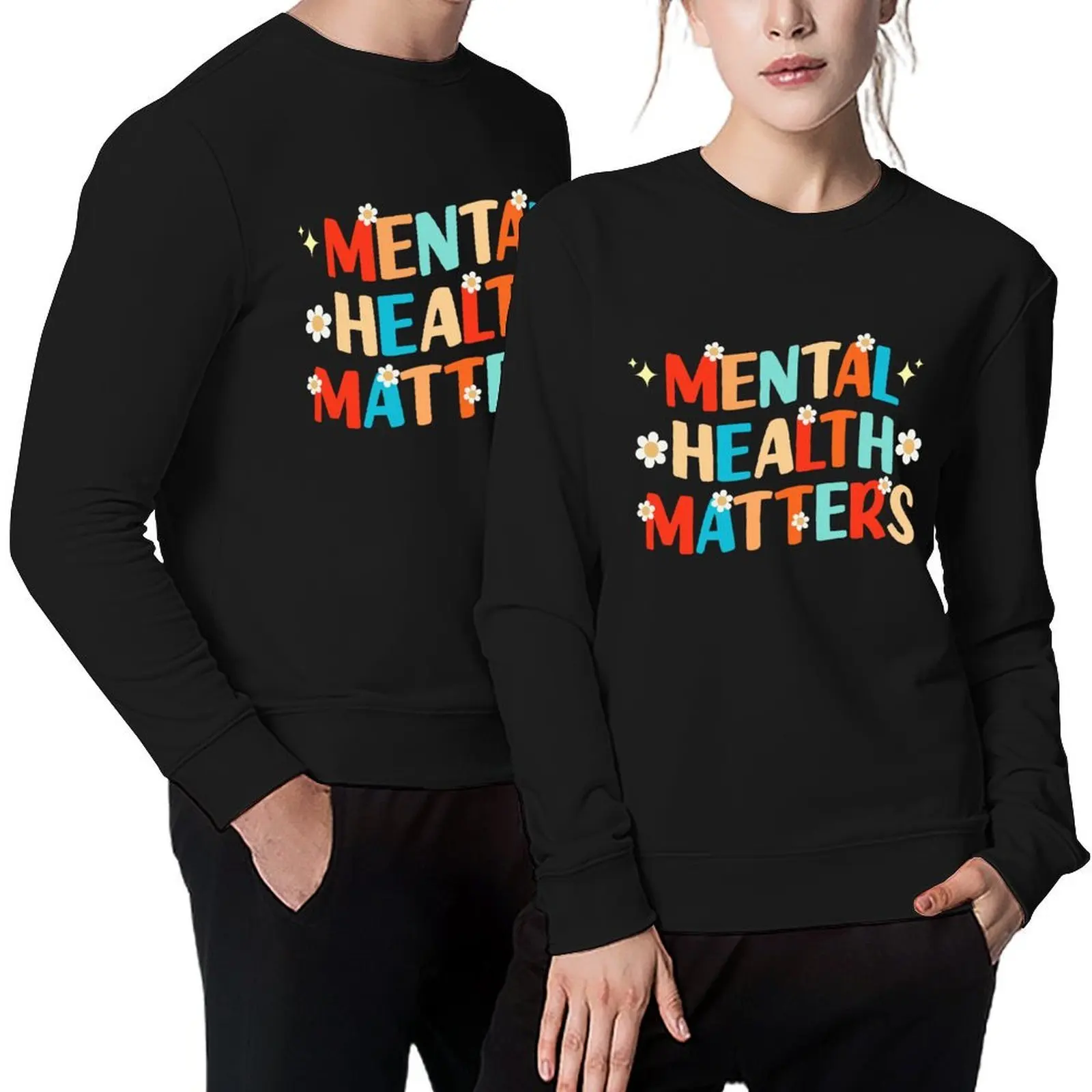 

Mental Health Matters - Funny Pullover graphic t shirts men men's autumn clothes anime clothes fashion men hooded sweatshirts