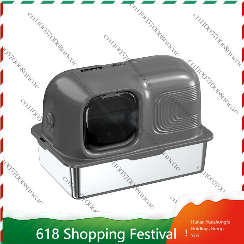 Large Stainless Steel Cat Litter Box, Anti-Corrosion & Odor Control Removable Cat Toilet for Big Cats & Multi-Cat Homes
