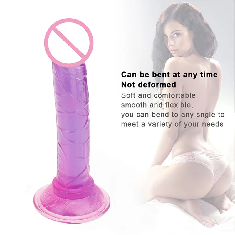 Realistic Dildo Sex Toys For Women Vagina Massage Crystal Jelly Penis Female Masturbation Mini Anal Plug Adoult Toys for Woman