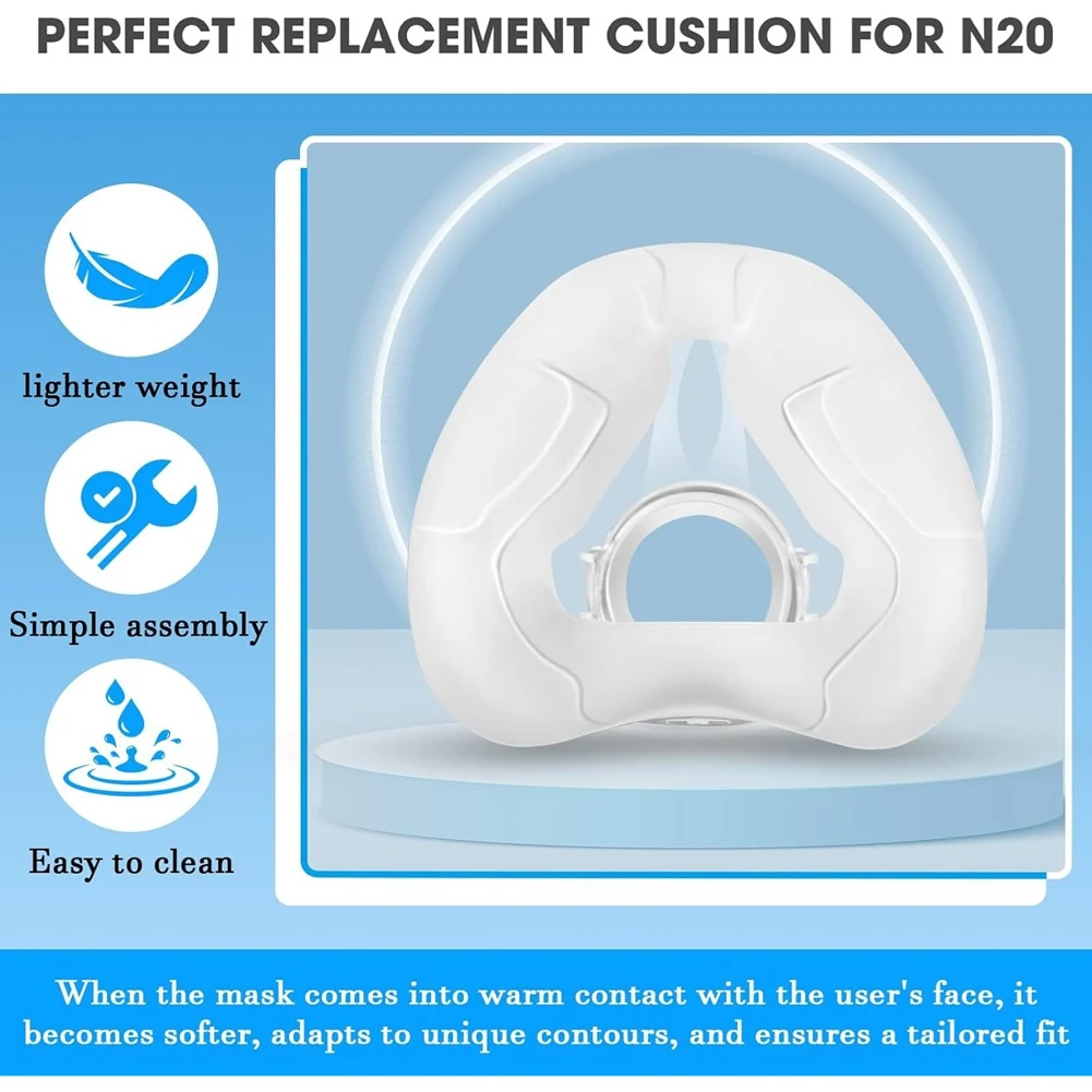 

Сменная подушка среднего размера из 3 упаковок для Resmed Airfit N20, средняя подушка для маски CPAP, аксессуары для маски CPAP