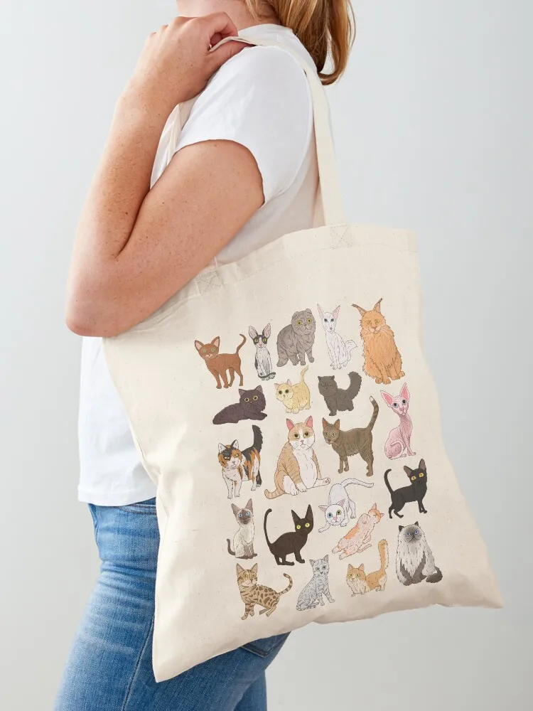 Cats Tote Bag Women's tote bag custom fabric bag tote bags aesthetic reusable grocery bags