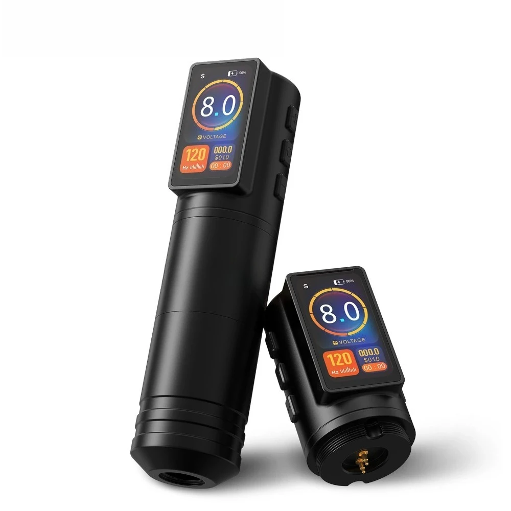 

Беспроводная тату-машинка Max+ с ходом иглы 3,5 мм, мощным бесщеточным мотором, улучшенной версией, двумя кнопками и аккумулятором 2000 мАч