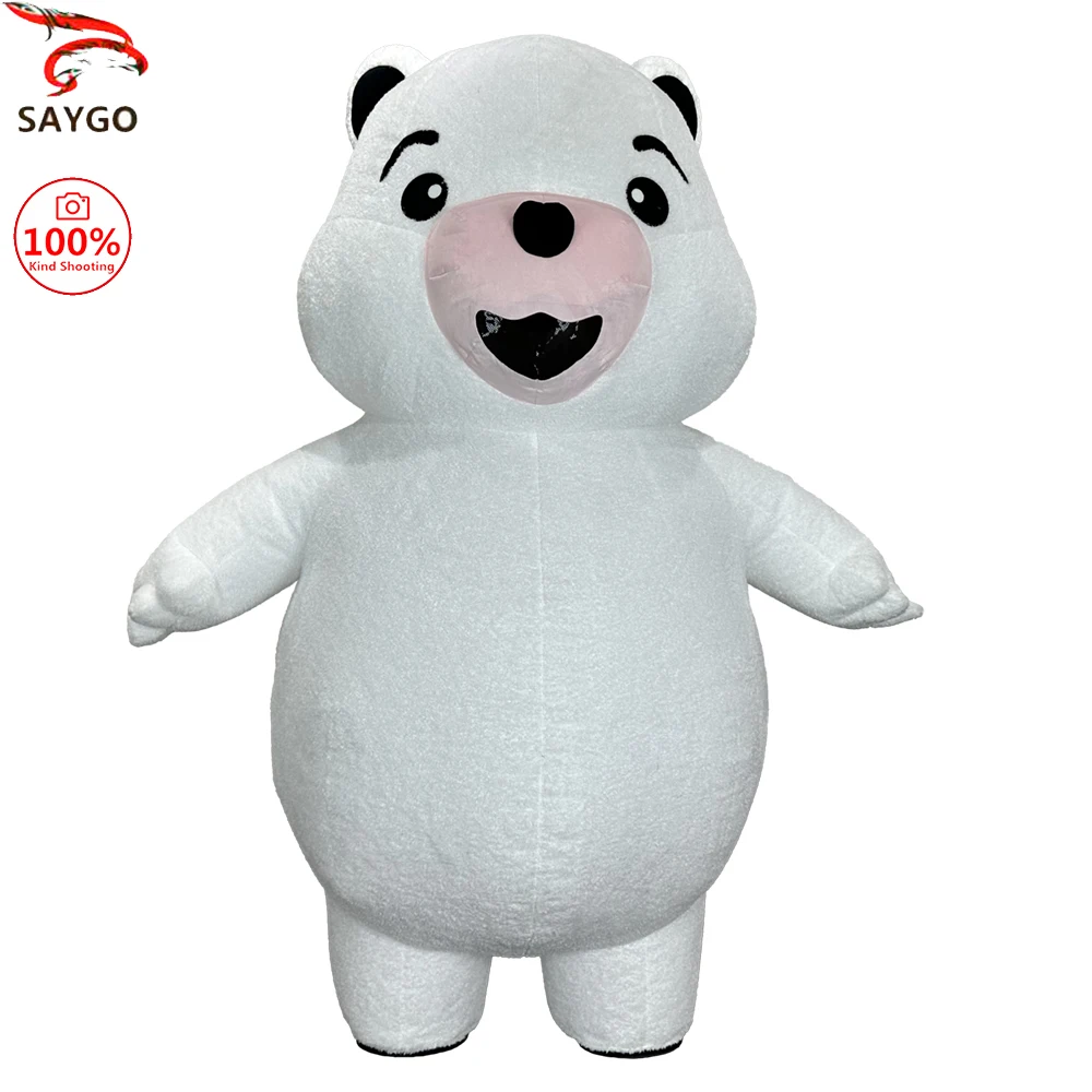 

SAYGO большой медведь надувной костюм талисман парад взрослый персонаж косплей животное день рождения Хэллоуин вечеринка событие плюшевый комплект