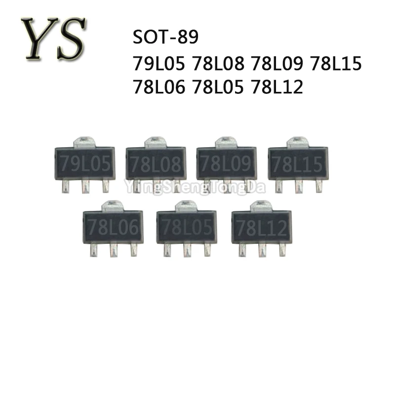 50PCS 78L05 78L06 78L08 78L09 78L12 78L15 79L05 TL431 SOT-89 Voltage stabilizing tube