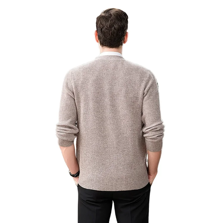 100% Pure Wool Premium Sweater  Long-Sleeve Wool Sweater Knitted  Cardigan Tops Coats
