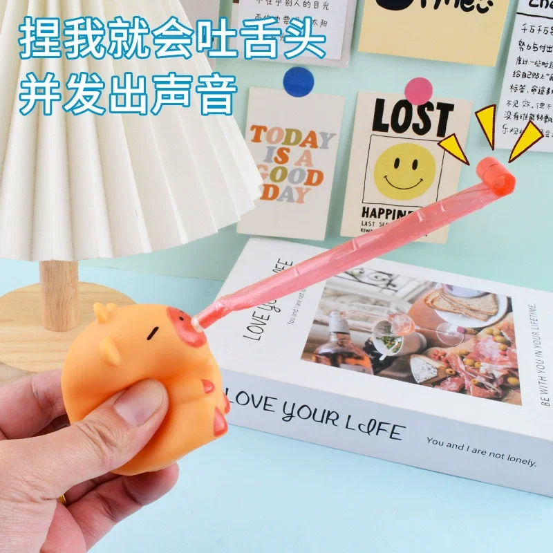 Capybara Fidget Squeeze Spielzeug Niedliches Quetschspielzeug mit Herausgestreckter Zunge Stressabbau-Spielzeug Geburtstagsgeschenke Party – Detail 4