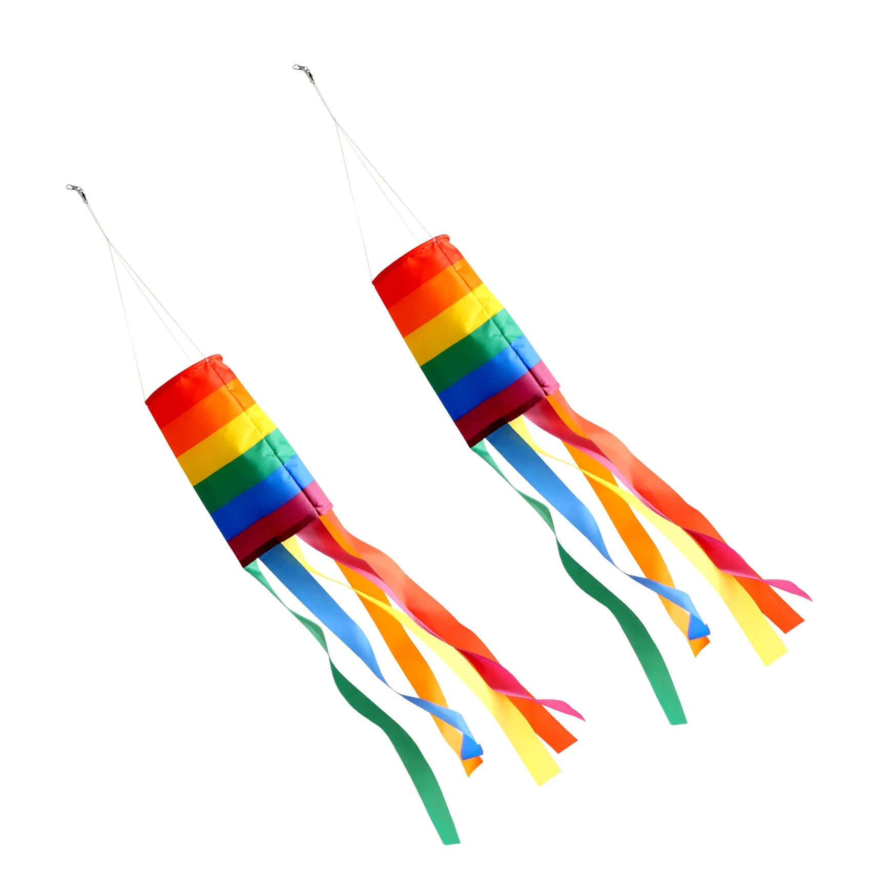 

EYFL-2 Pieces Windsock Colorful Hanging Decoration Windsock for Outdoor Hanging