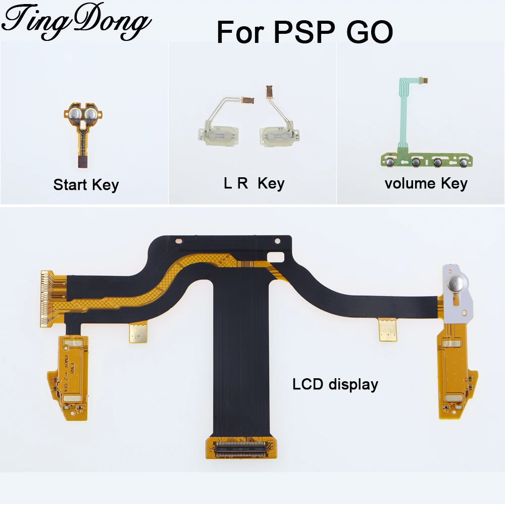 1Set Replacement LCD Screen & Home Volume Select Start & Left Right Button Ribbon Flex Cable For PSP GO Repair Part