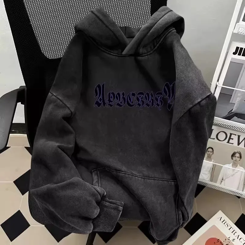 

ex Thiened Cotton Hoodie Sweatirt Waed Bla Hooded Comfortable Warm Winter Spring Autumn Casual Faion Streetwear