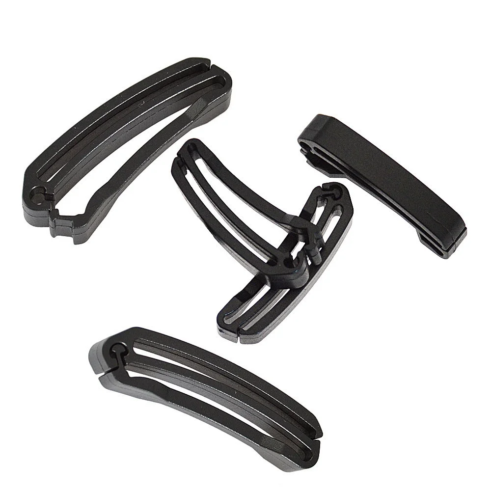 6 Pcs/Pack 23-60mm Black Quick Slip Keeper Slider Buckle End Clip For Molle Tactical Backpack Adjusting Strap Webbing