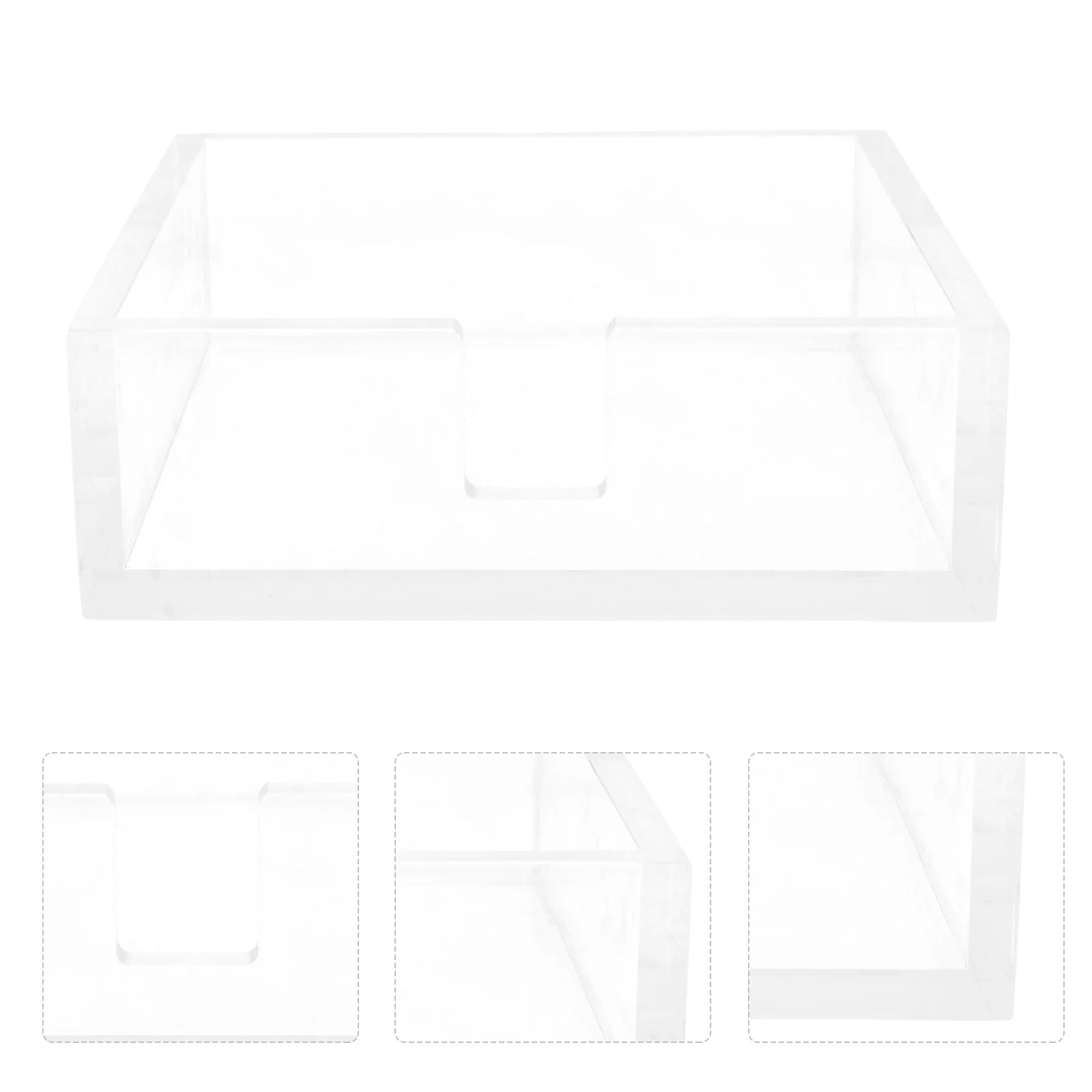 

1Pcs Napkin Holder Acrylic Transparent Tissue Storage Box Party Dinner Cafe Restaurant Organizer Napkin Holder