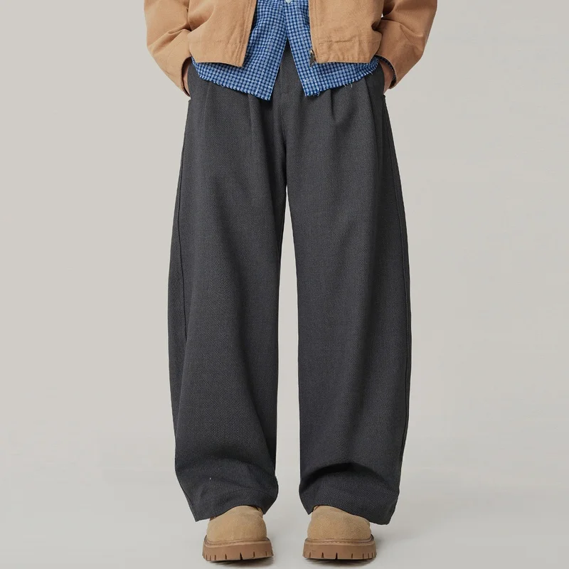 

Мужские шерстяные повседневные брюки, утепленные, из трикотажа, прямого кроя, эластичные, для отдыха, осенне-зимние, модные, трендовые, брендовые