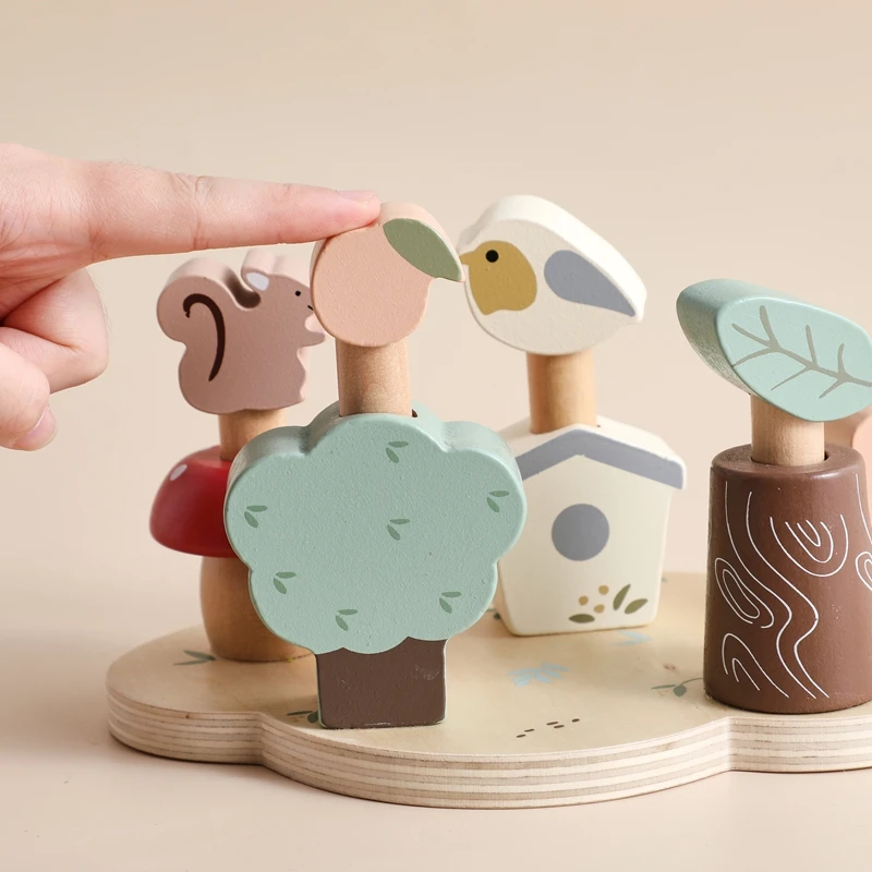 

Montessori Toys For Babies Wooden Bounce Knock Game Baby Finger Fine Sports Education Toy Sensory Exercise Toys Children's Gift