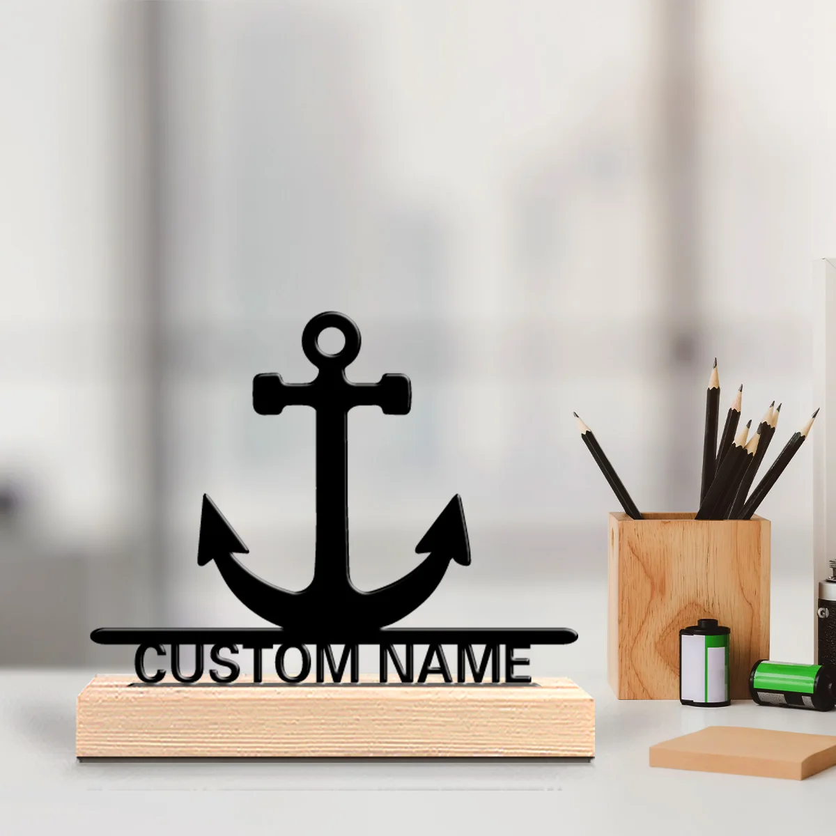 1pc Fashion Personalized Custom Ship's Anchor Metal Statues Metal Art With Ideal for Sailors, Map Lovers, Coastal Weddings