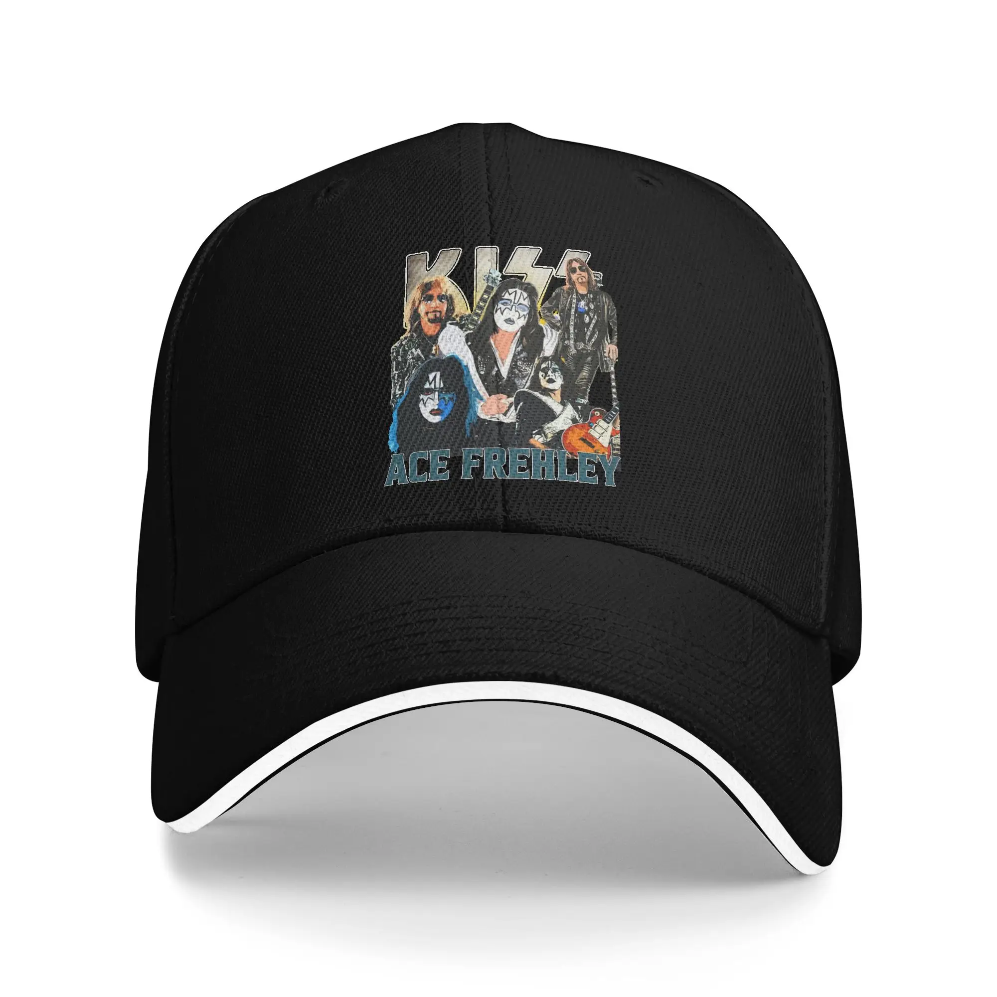 

Бейсболка 2025 Ace Frehley Kiss Band в стиле хип-хоп, дышащая кепка-сэндвич для мужчин и женщин, спортивная кепка