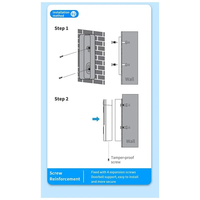 Wireless 2.4Ghz Wifi Intercom Video Doorbell 1080P HD Outdoor Motion Detection Night Vision Waterproof Monitoring System