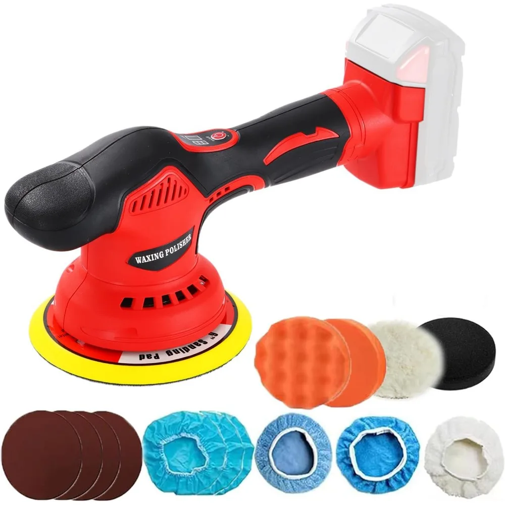 

Cordless Car Buffer Polisher, 6-Speed Adjustable for Auto Detailing and Waxing (Battery Not Included)