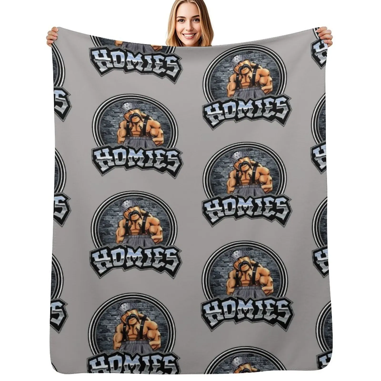 Lil Homies big loco Throw Blanket Cozy Light Blanket for Travel Camping Picnic