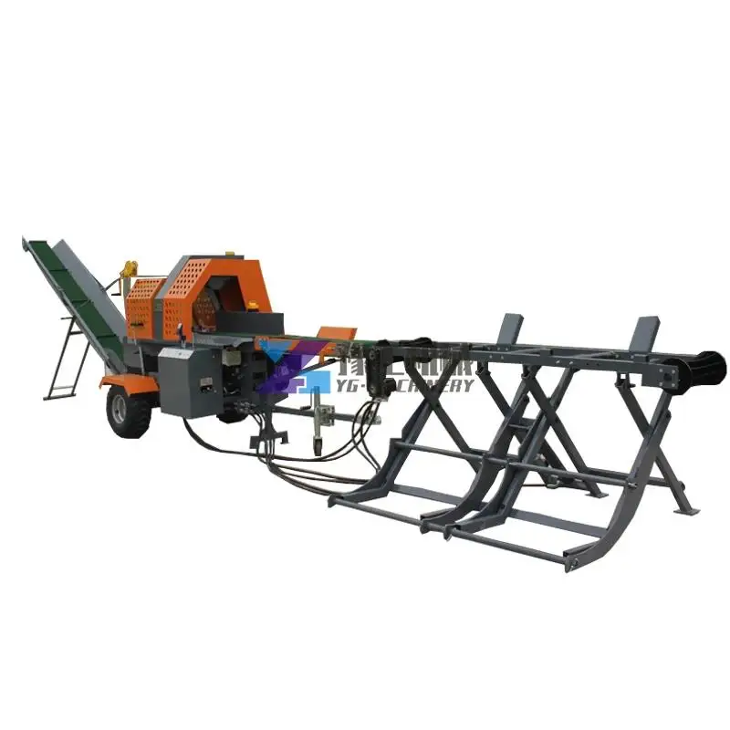 Cheap Machine Portable Wood Log Splitter Hydraulic Horizontal Log Saw Gasoline Firewood Processor Log Splitter Machine