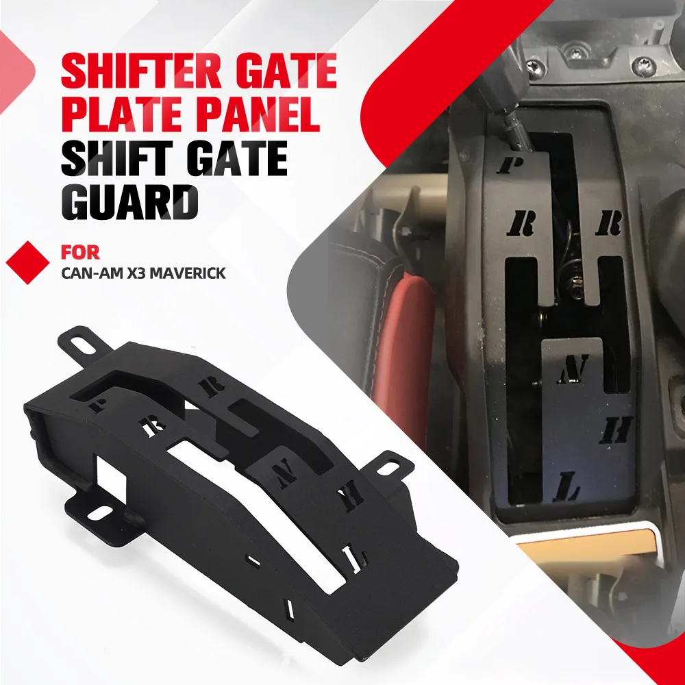 

UTV For Can-Am X3 Maverick Shifter Gate Plate Panel Shift Gate Guard Cover Protector ATV Canam Maverick X3 Turbo DPS 2017-2024
