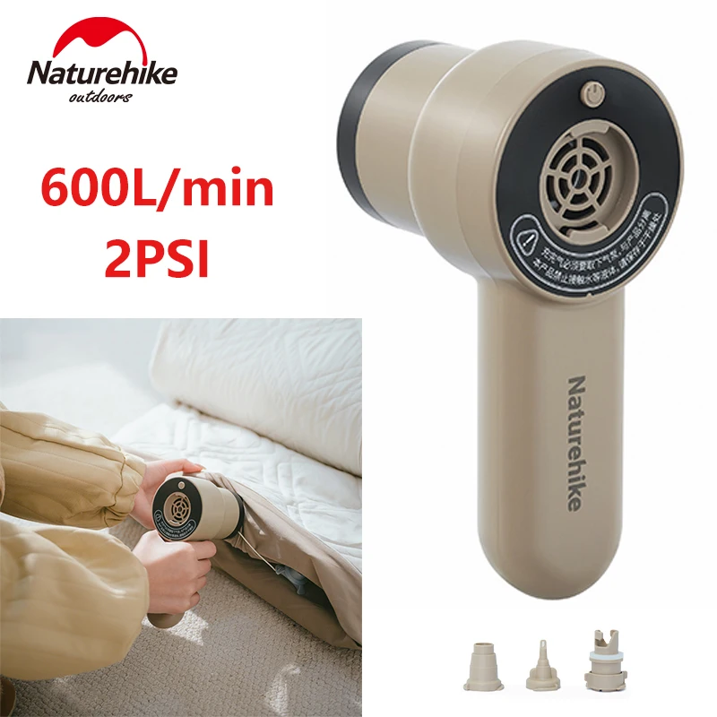 

Naturehike Wireless Air Pump Air Compressor 600L/min for Inflatable Mat Pillow Swimming Ring 120W Handheld Deflate Inflator Pump