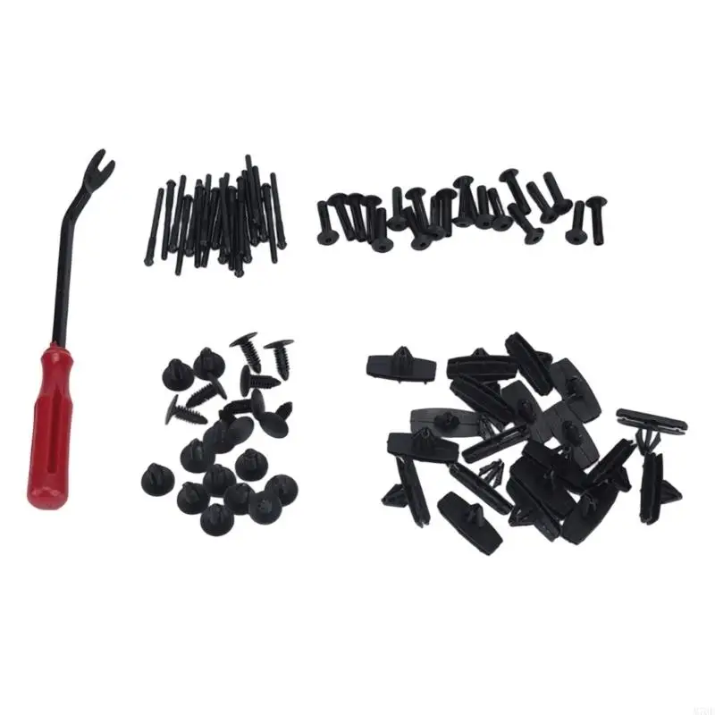 M76E 60-teiliges Kunststoff-Nieten-Stoßstangen-Befestigungsclip-Set mit geteilten Plattenhalterungen – Detail 9