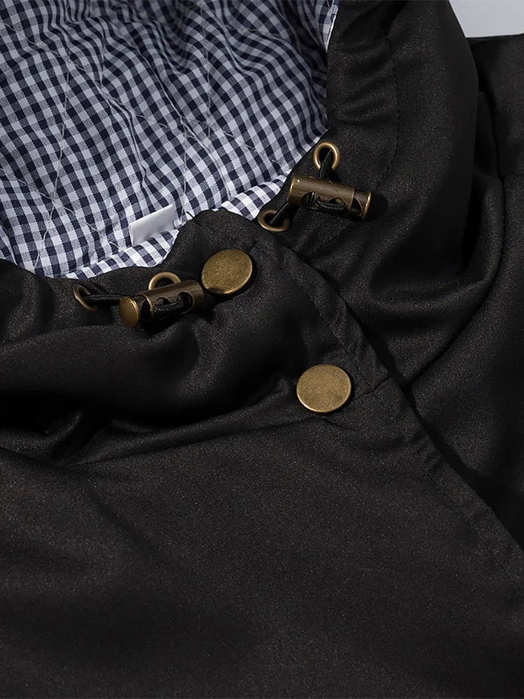 Neue Damenmode im europäischen Stil, vielseitiges Temperament, einfacher zweiseitiger Baumwollmantel mit Kapuze