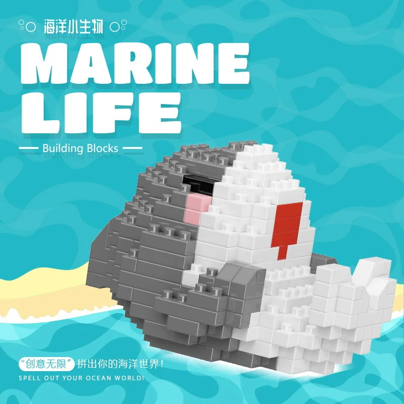 Marine Animals Micro Particle Building Blocks Toys for Children 6 to 10 Years Animal Diy Assembled Toys Puzzle Games Child Gifts