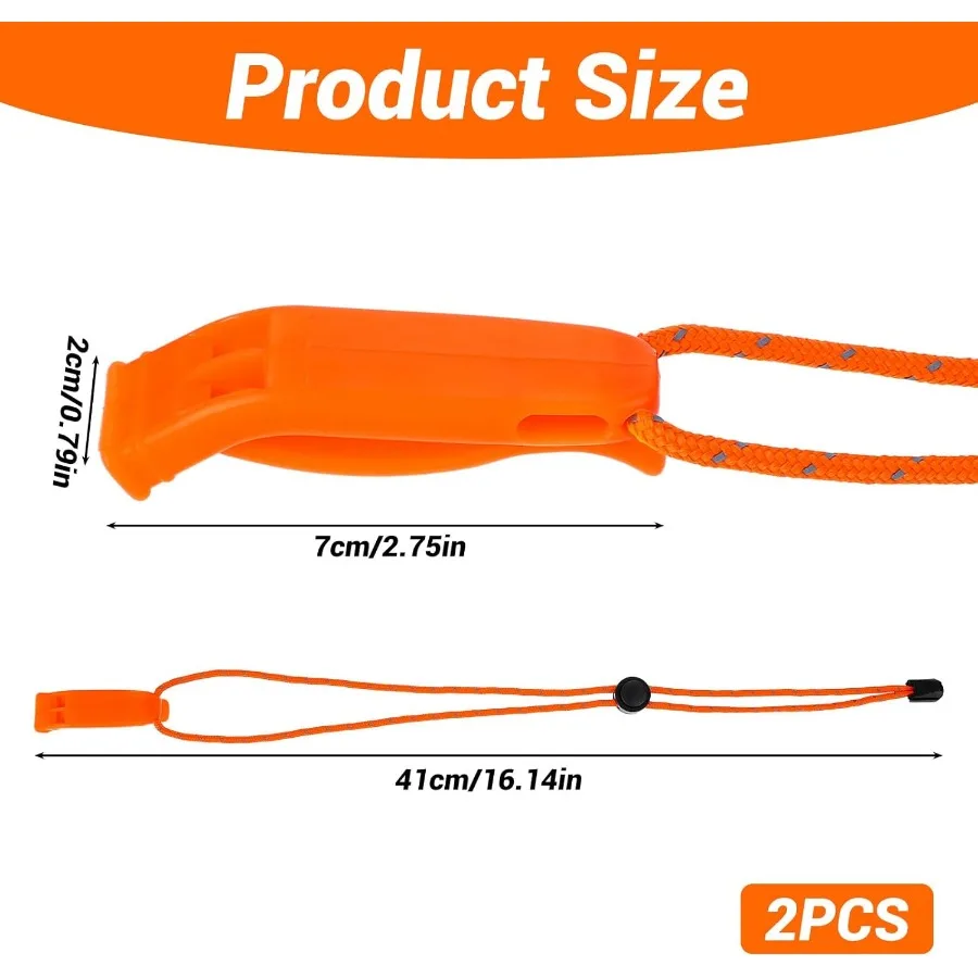 صفارات الطوارئ مع صفارة السلامة الحبل بقاء Shrill بصوت عال صافرة بحرية مع حبل عاكس قابل للتعديل لركوب القوارب #2