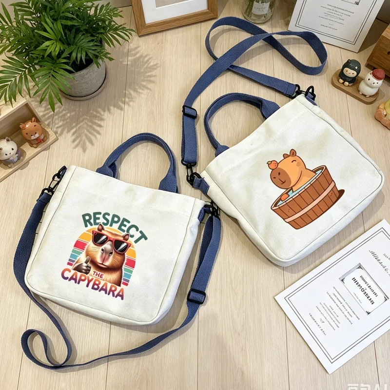 

Capybara Child Shoulder Bags Cute Handbags Cartoon Anime Graphic Print Women Crossbody Bag Unisex Handbag Birthday Party Gifts