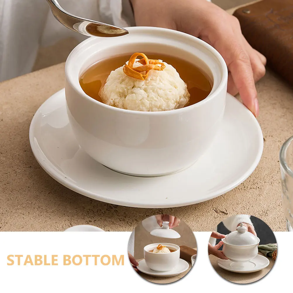 

Home Kitchen Stew Pot Casserole with Lid Cooking Pots Lids Bowl Stock Cooker Ceramic Soup Instant Noodle Bowls