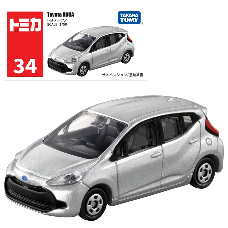 

Takara Tomy Tomica No.34 Toyota Aqua 1/59 Car Model Reproduction Series Children Christmas Gift Boys and Girls Toys