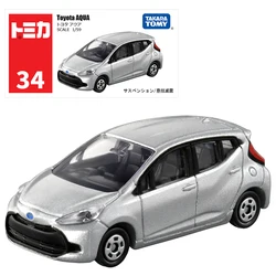 Takara Tomy Tomica No.34 Toyota Aqua 1/59 Car Model Reproduction Series Children Christmas Gift Boys and Girls Toys