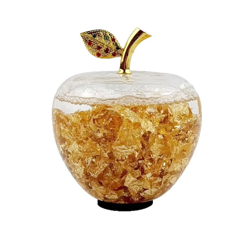 Gold Apple Handicrafts Creative Christmas Eve Gift Decorative Item Unique Christmas Decoration Gold Apple Artwork Ornaments