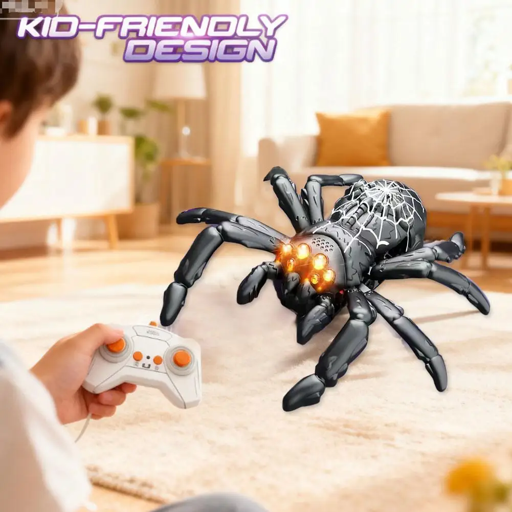 거미 도마뱀 원격 조종 장난감 벽타기 로봇 RC 자동차 LED 눈동자 동물 모방 장난감 전기 어린이 할로윈 장난감 1개