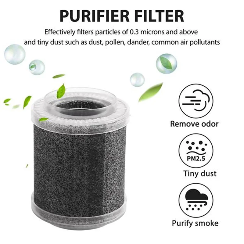 B99A-6PCS HEPA Replacement Filter Activated Carbon Filters For Air Purifier To Remove Airborn Contaminants And Odors