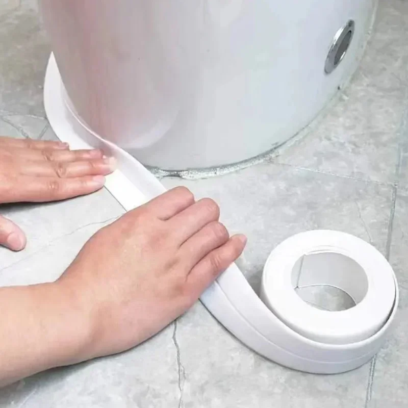 

PVC Sealing Strip Tape for Bathroom Bath Toilet Kitchen Caulk Tape Self Adhesive Waterproof Wall Sticker Mold Proof Tapes 1 Roll