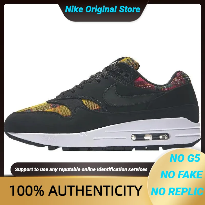 Nike Nike Air Max 1 Tartan Black Women's Sneakers shoes AV8219-001