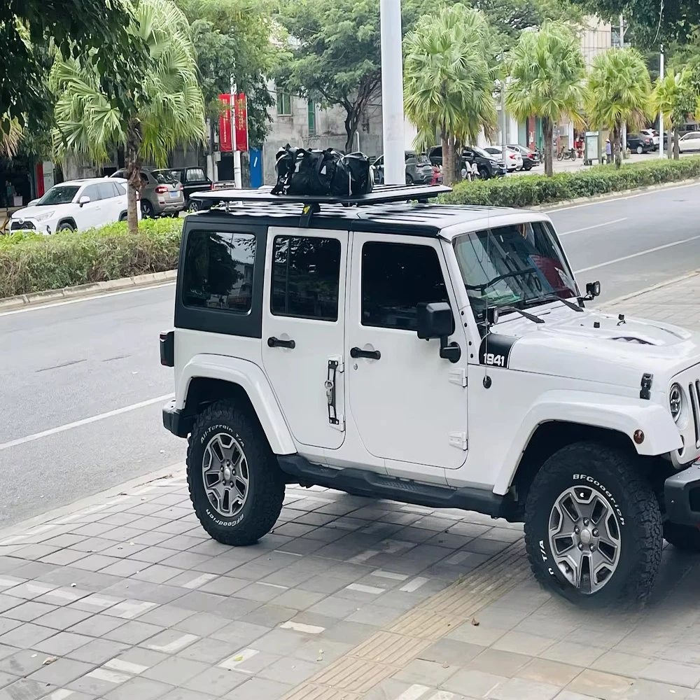 رف أمتعة حامل سقفي حامل البضائع سبائك الألومنيوم رف السقف العلوي ل J-eep Wrangler JL 2018 + JL1269 #5