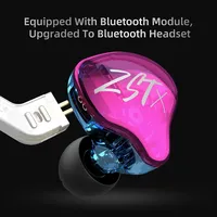 KZ ZST X Wired Earbuds Hybrid Technology Drive Bluetooth/Wired Dual Mode HIFI in Ear Earphones Sport Noise Cancelling Headset