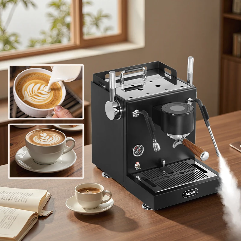 Commercial Italian Classic Programmable Electric Espresso Maker  Semi-Auto Stainless Steel 12 Bars Pressure Outdoor Car