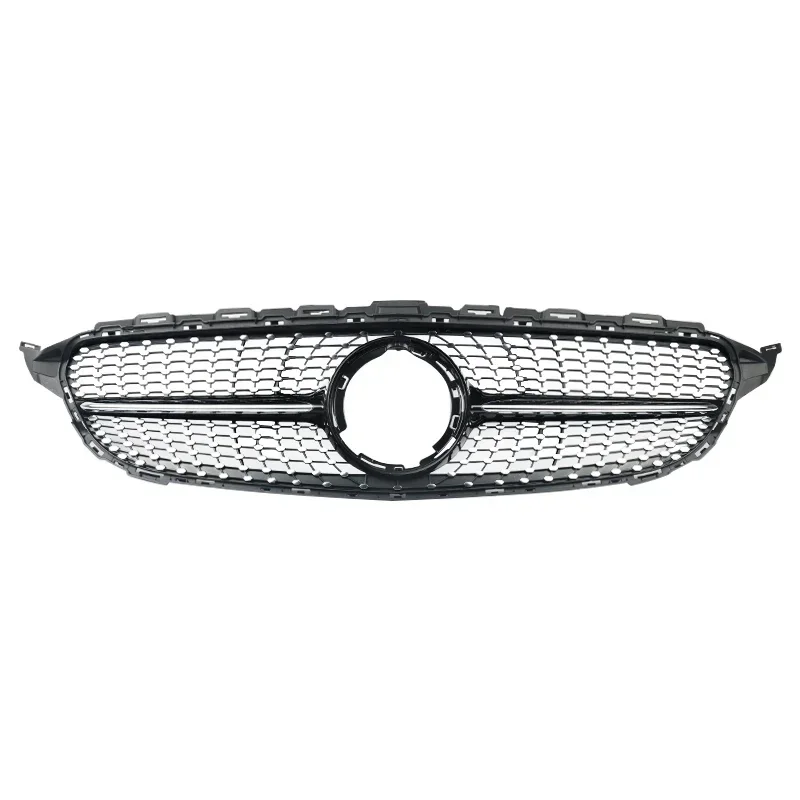 MagicKit FOR MERCEDES BENZ C-CLASS W205 2018+ FRONT GRILLE GRILL GLOSS BLACK AMG STYLE Diamond Style Front Grill Accessories