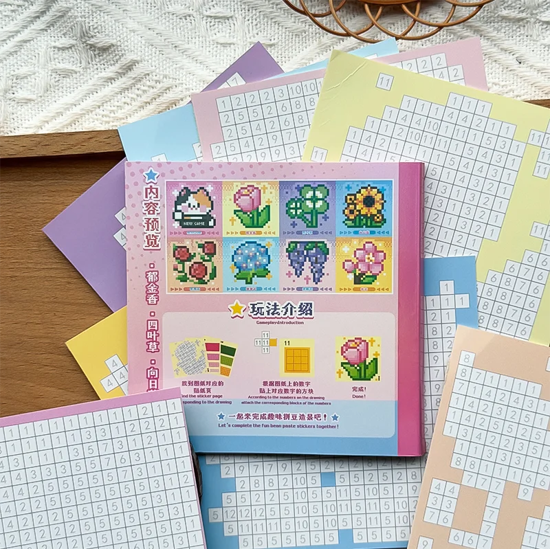 Pixel Story Perler Bead Diorama Sticker Collection, Creative Scene‑Building Stickers for Student DIY Crafters & Journaling