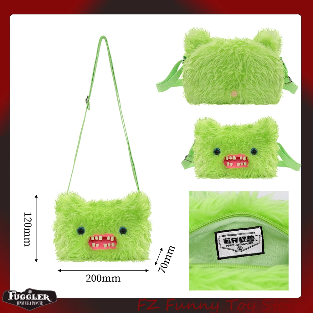 Fuggler Bag Big Head Plush Crossbody Bag Original Ugly Tooth Monster Shoulder Bag Furry Purse Backpack Wallet Birthday Gift