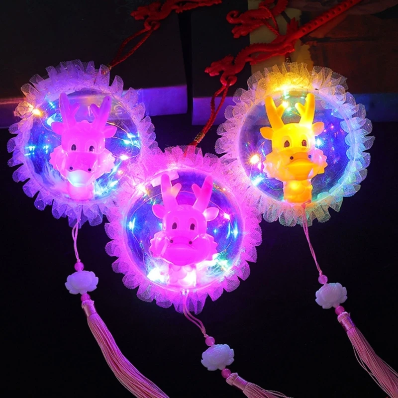 Lampe lumineuse festive, jouet tête Dragon portatif, cadeau d'anniversaire pour enfants