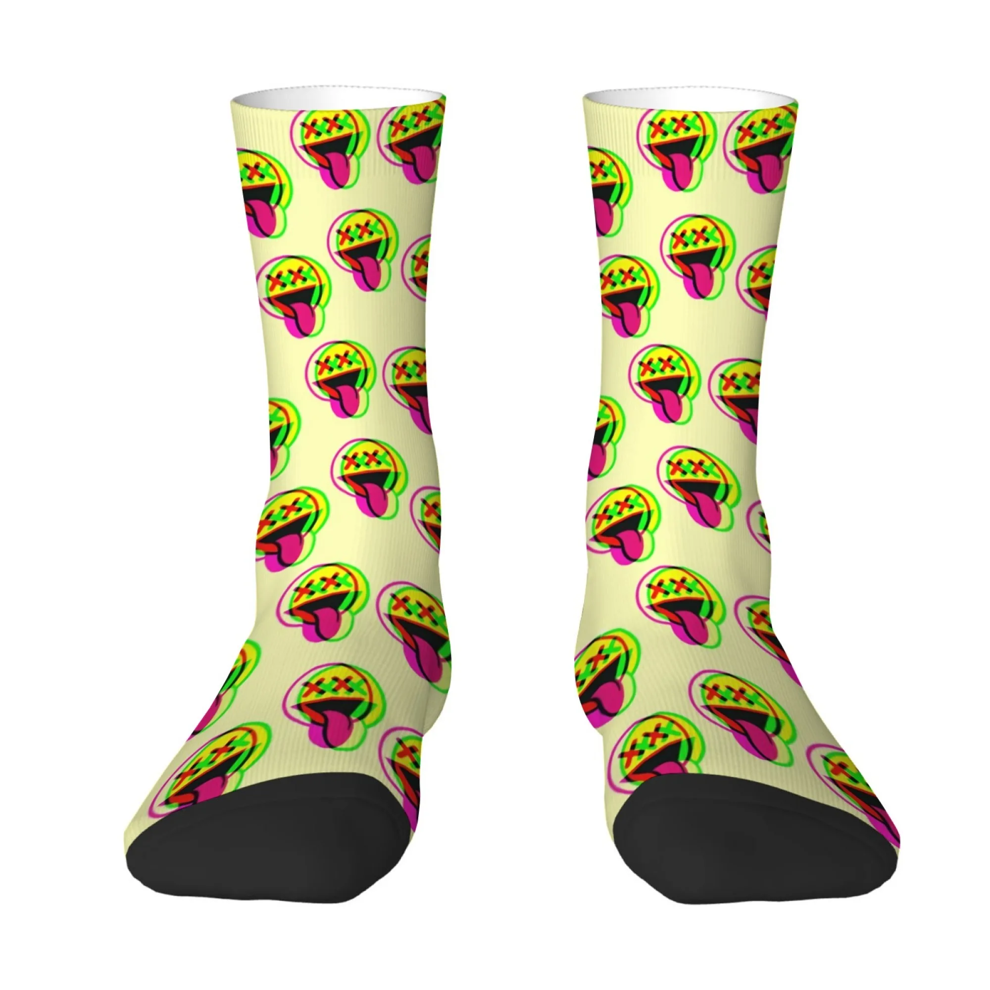 

Acid Style Whimsical Emoji Socks Non Slip Breathable Men's Socks Running Hiking Travel Daily Wear Streetwear Hip Hop Compression